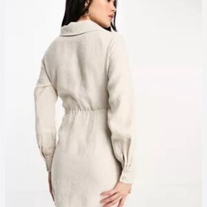 And Other Stories Linen dress Size 0 Long Sleeve Side Zip